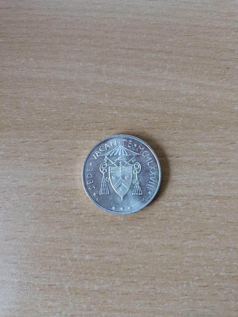 Munt Vaticaanstad Sede Vacante 500 lire 1978, Verzenden, Overige landen, Losse munt, Zilver