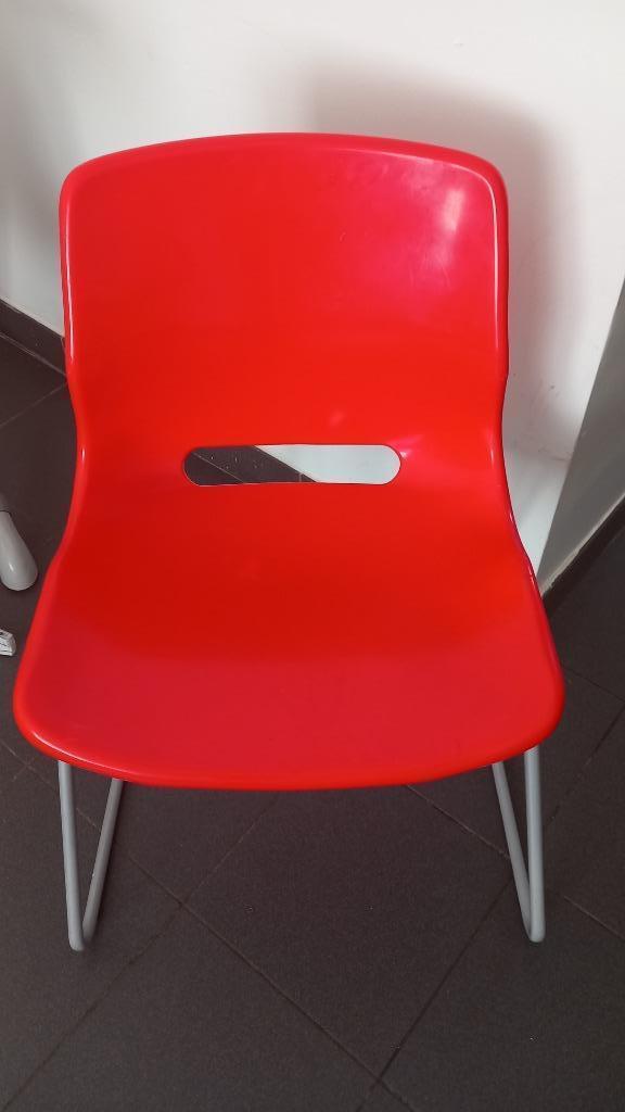 Chaise IKEA Snille vintage 1990, Rouge, Enlèvement ou Envoi, Métal, Deux