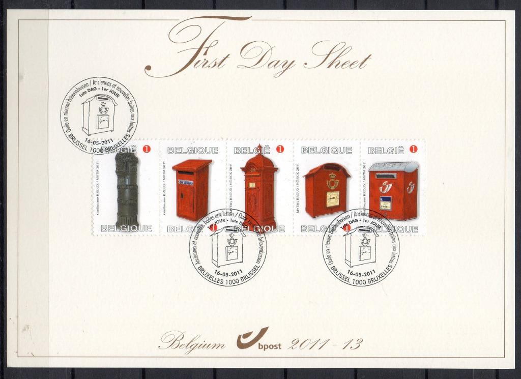 Année 2011 : FDS 2011-13 - 4130-4134 - Boîtes aux lettres, Ophalen of Verzenden