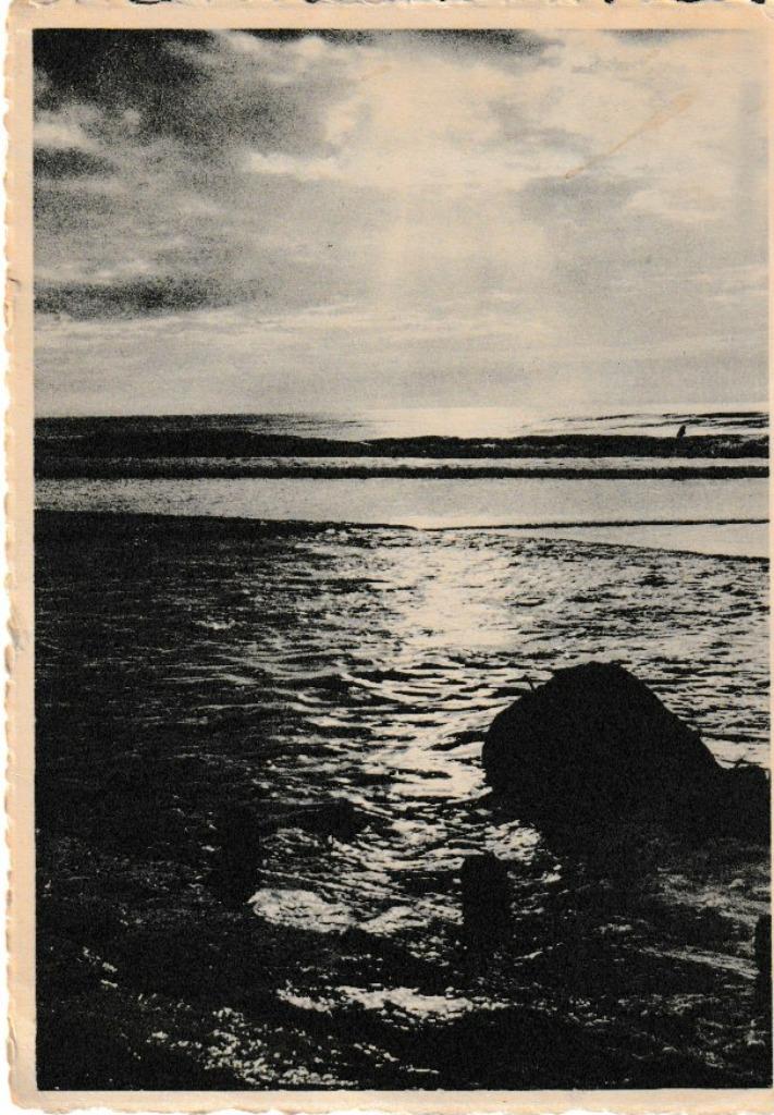 MIDDELKERKE  COUCHER DE SOLEIL  ZONSONDERGANG, Enlèvement ou Envoi, 1940 à 1960, Affranchie, Flandre Occidentale