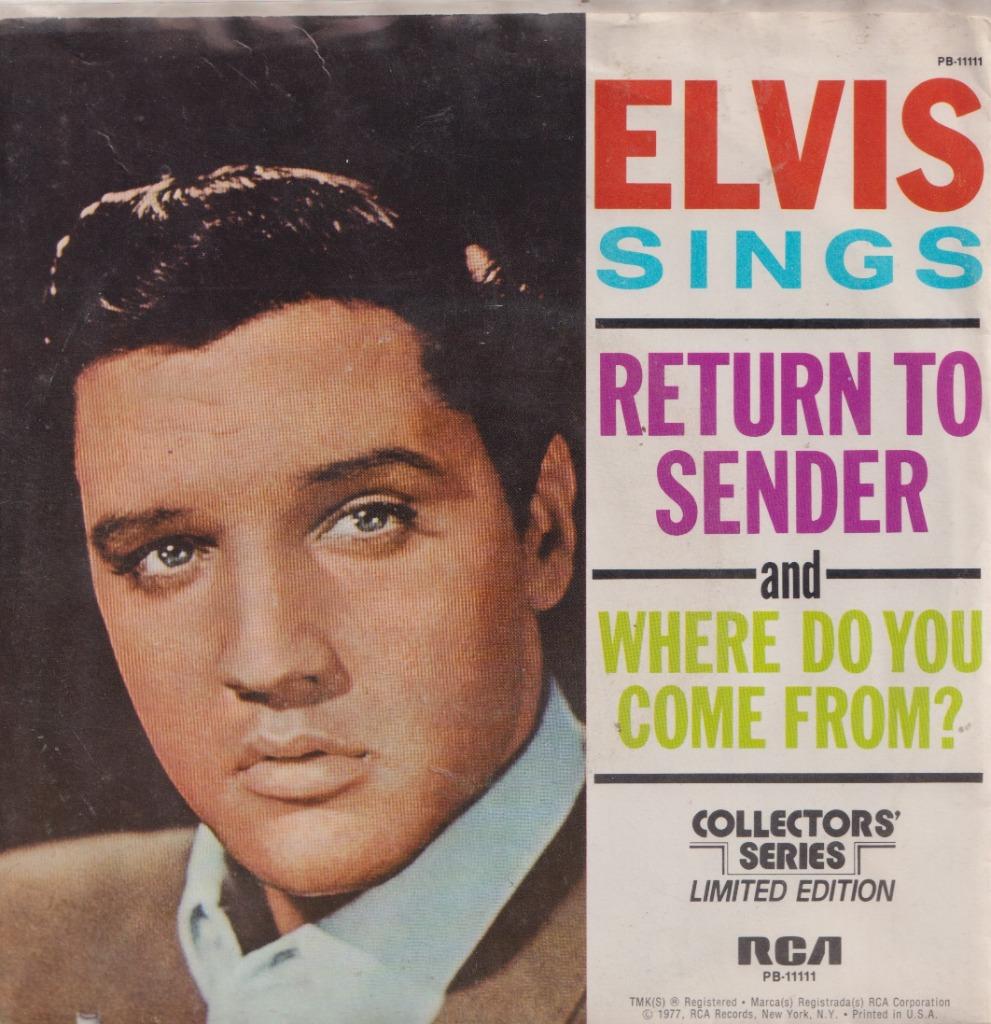Elvis Presley – Return to sender / Where do you come from?, Enlèvement ou Envoi, Utilisé, Pop