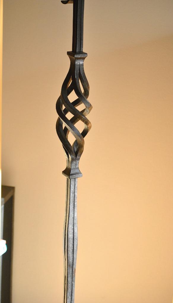 Lampadaire en fer forgé artificiel avec douille E27, Enlèvement, Utilisé, Métal, 150 à 200 cm