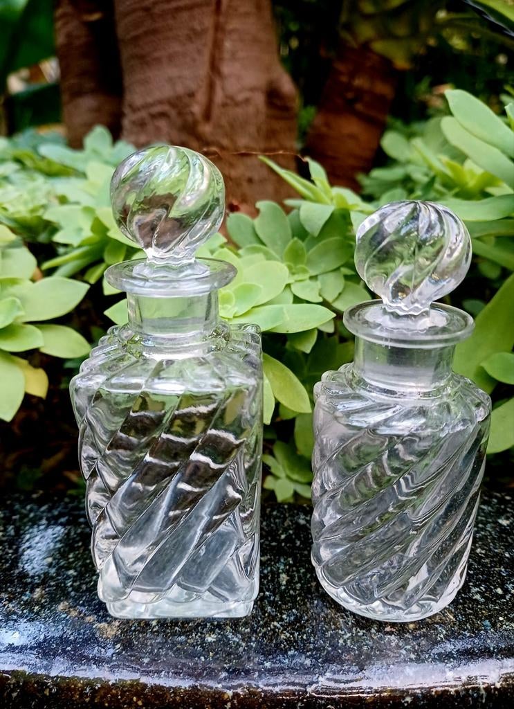 2 baccarat kristallen parfumflesjes 1910, Antiek en Kunst, Ophalen of Verzenden