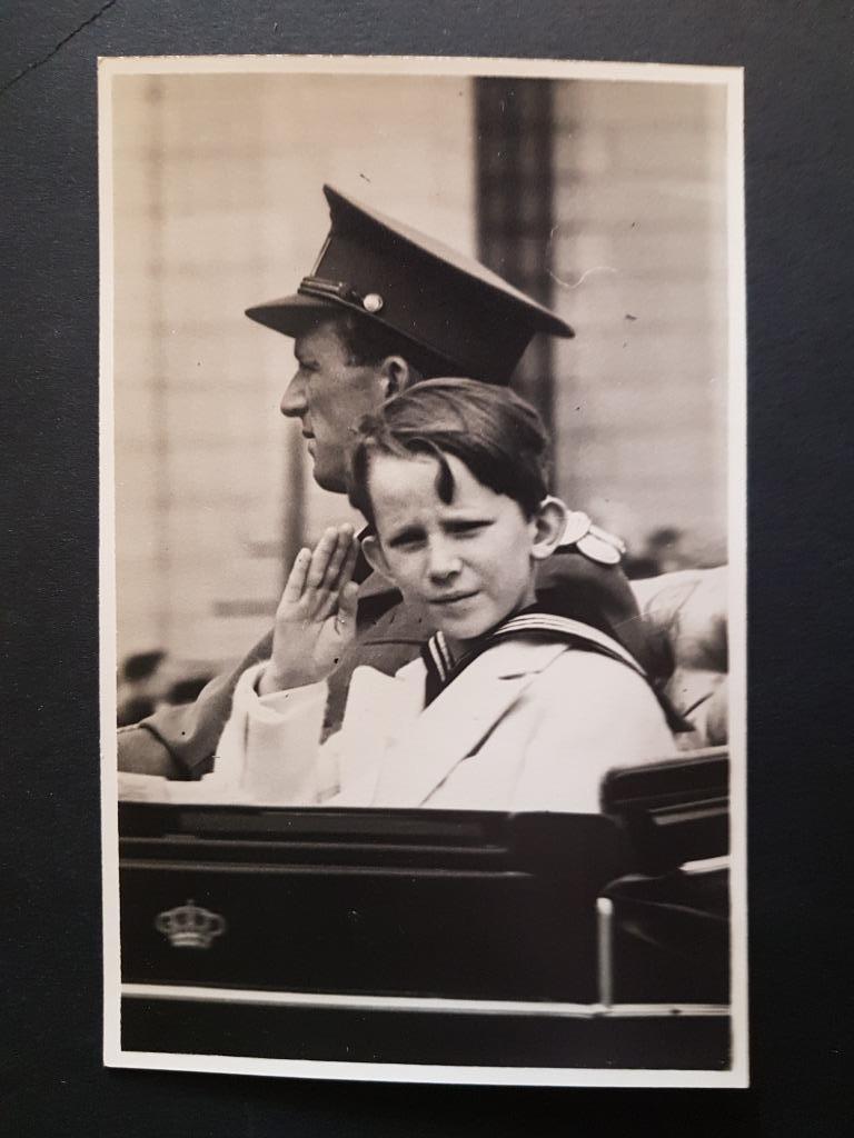 Postkaart Koningshuis België Koning Leopold III Boudewijn, Ophalen of Verzenden, Gebruikt, Kaart, Foto of Prent