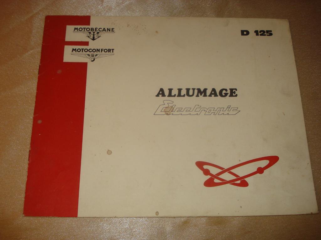MOTOBECANE D125 Ancien Manuel sur l'Allumage Electronqiue, Ophalen of Verzenden, Overige merken
