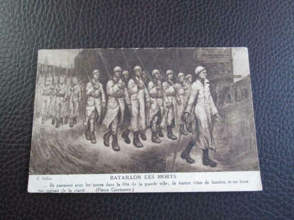 oude postkaart "Bataillon des Morts" (1922), Envoi