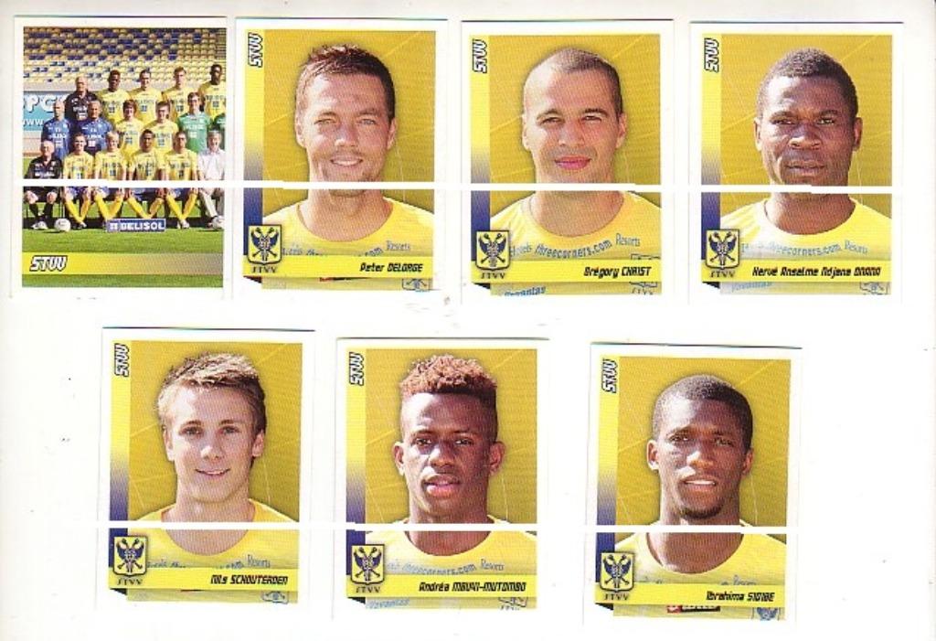 Panini Football 2011 STVV St Truiden/7 autocollants, Envoi, Comme neuf, Affiche, Image ou Autocollant
