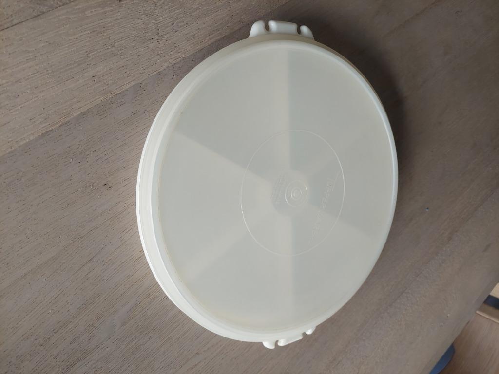 retro hapjesschotel Tupperware, Ophalen of Verzenden, Gebruikt, Wit, Bak of Kom