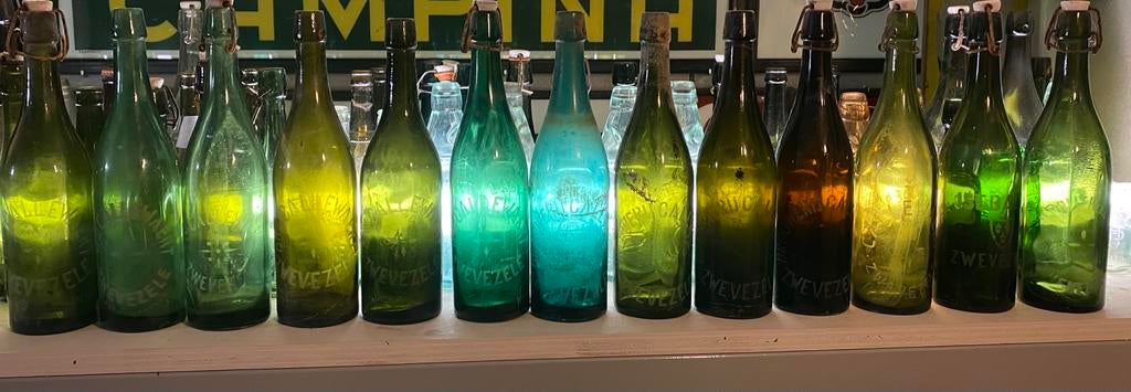 17 oude bierflessen zwevezele waarvan 13 verschillende, Enlèvement, Utilisé