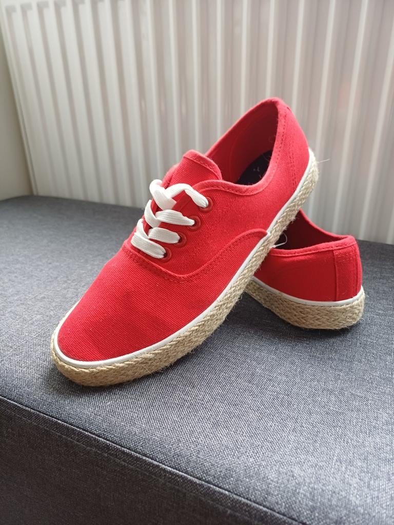 Rode canvasschoenen in Espadrille-stijl, Kleding | Heren, Schoenen, Ophalen of Verzenden