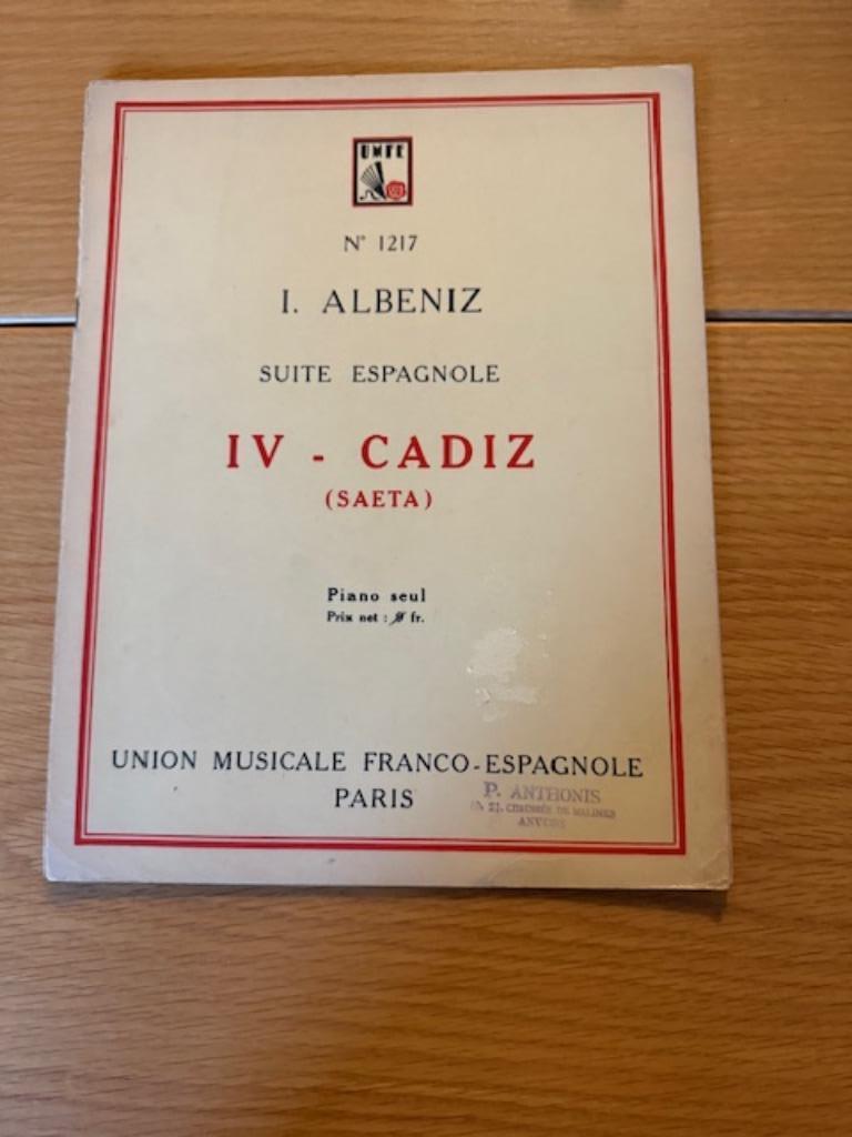 Albeniz pianopartituur, Ophalen of Verzenden, Gelezen, Algemeen, Albeniz