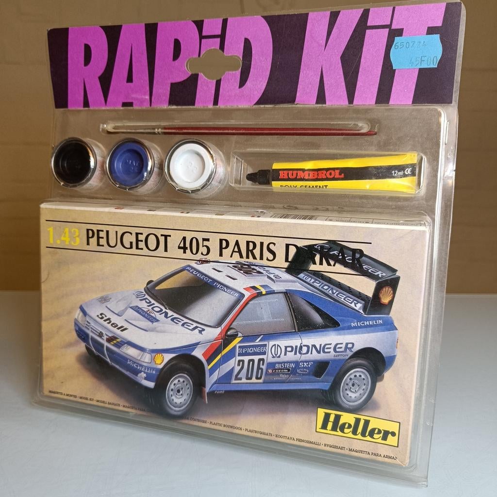 Heller Peugeot 405 Paris - Dakar 1:43, Neuf, Enlèvement ou Envoi, Voiture, Plus grand que 1:32