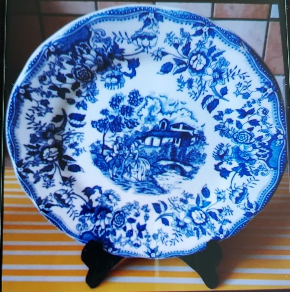 Assiette déco bleu, Ophalen of Verzenden