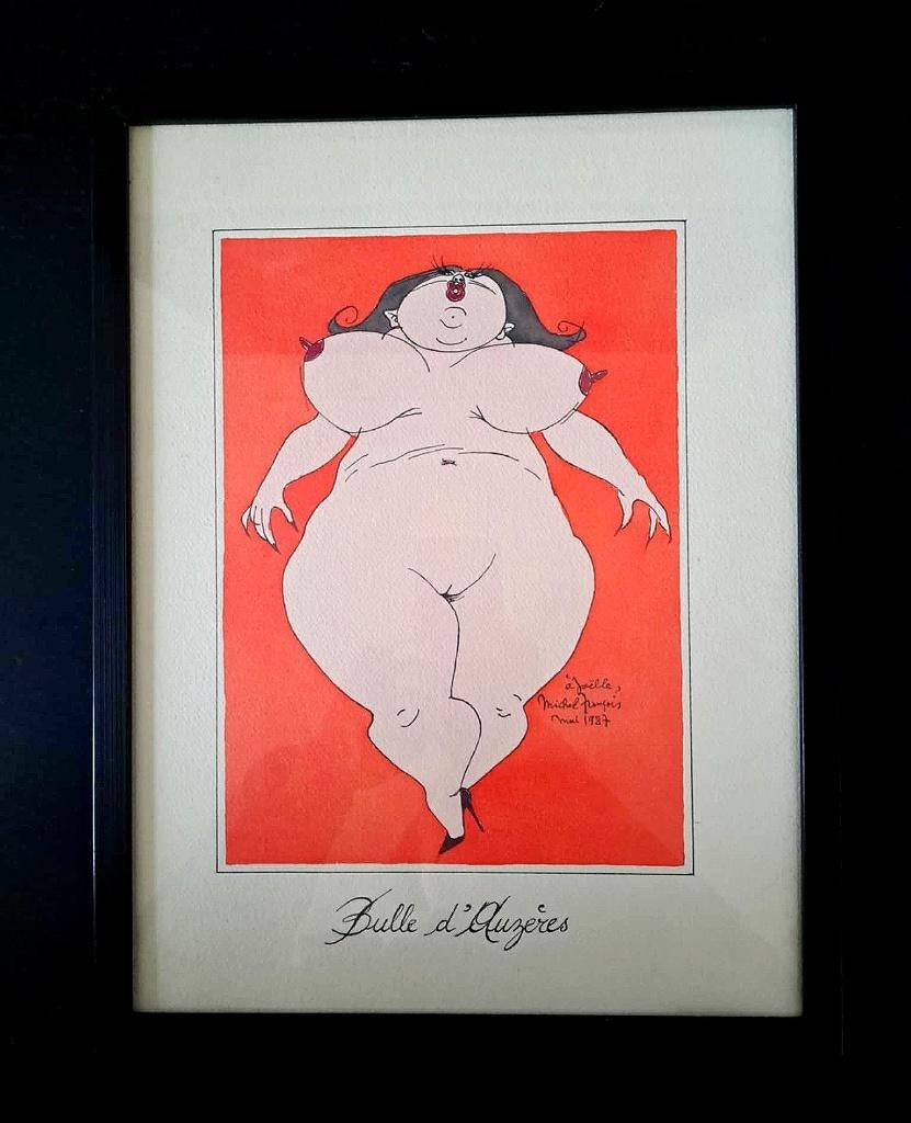 Dessin de Michel François 1987, Enlèvement ou Envoi, Autres personnages, Utilisé, Autres types
