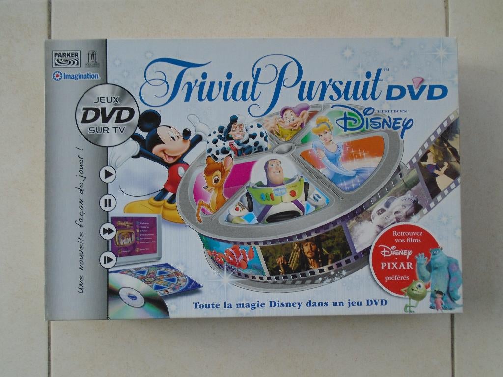 jeu de société - Trivial Pursuit DVD édition Disney - Parker, Een of twee spelers, Ophalen of Verzenden, Gebruikt, Parker