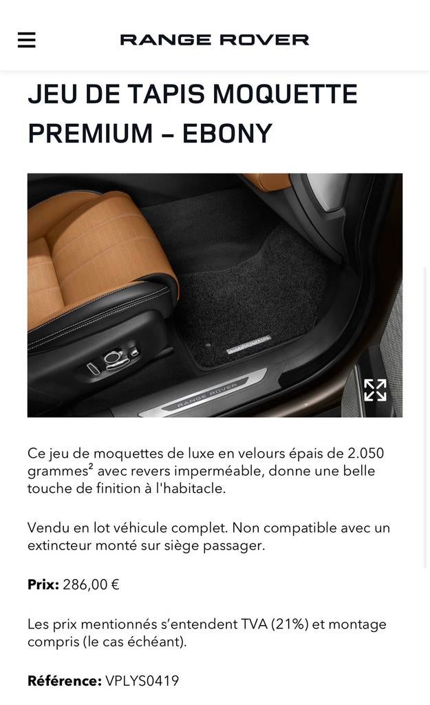 Land rover velar, Enlèvement ou Envoi