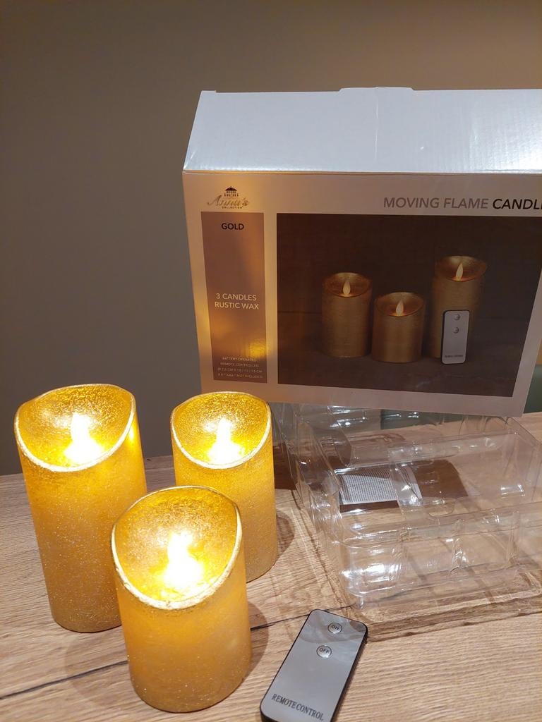 Led kaarsen met bewegende vlam en afstandsbediening, Diversen, Kerst, Ophalen of Verzenden