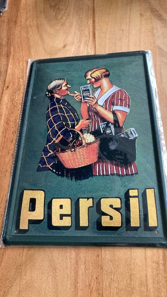 Metalen bordje persil retro 20 x 30 cm, Ophalen of Verzenden, Nieuw