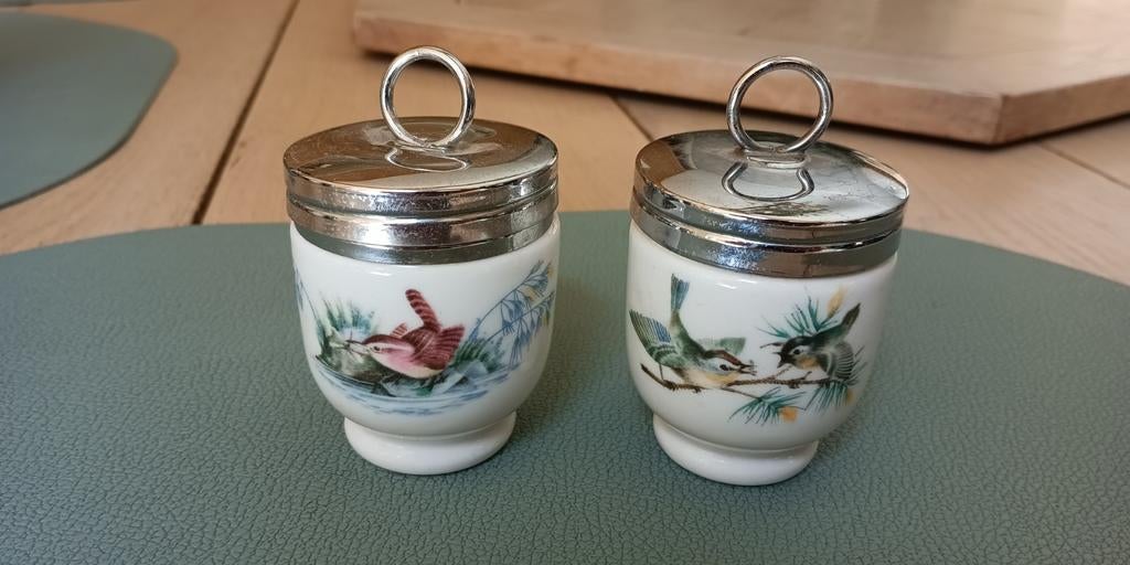 Vintage potjes in porselein, Ophalen of Verzenden