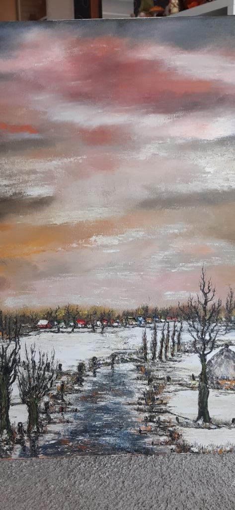 Schilderij Gaston Rossignol 60cm op 70cm, Ophalen