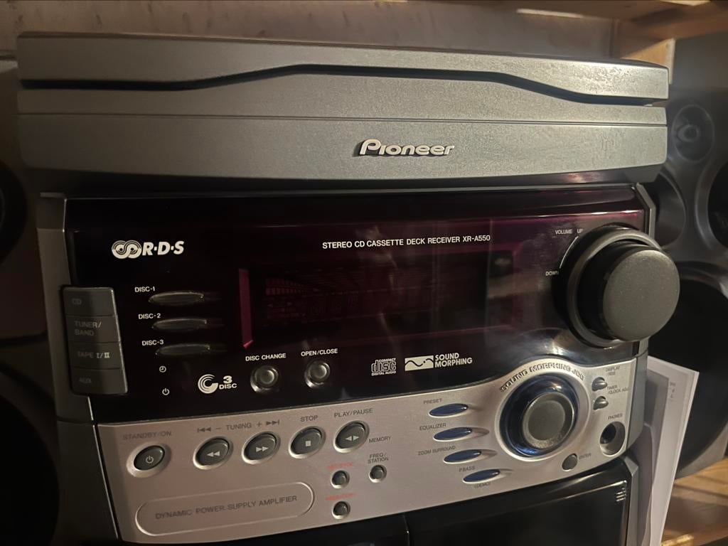 Pioneer stereo cd cassette deck receiver xr a550, Ophalen, Zo goed als nieuw
