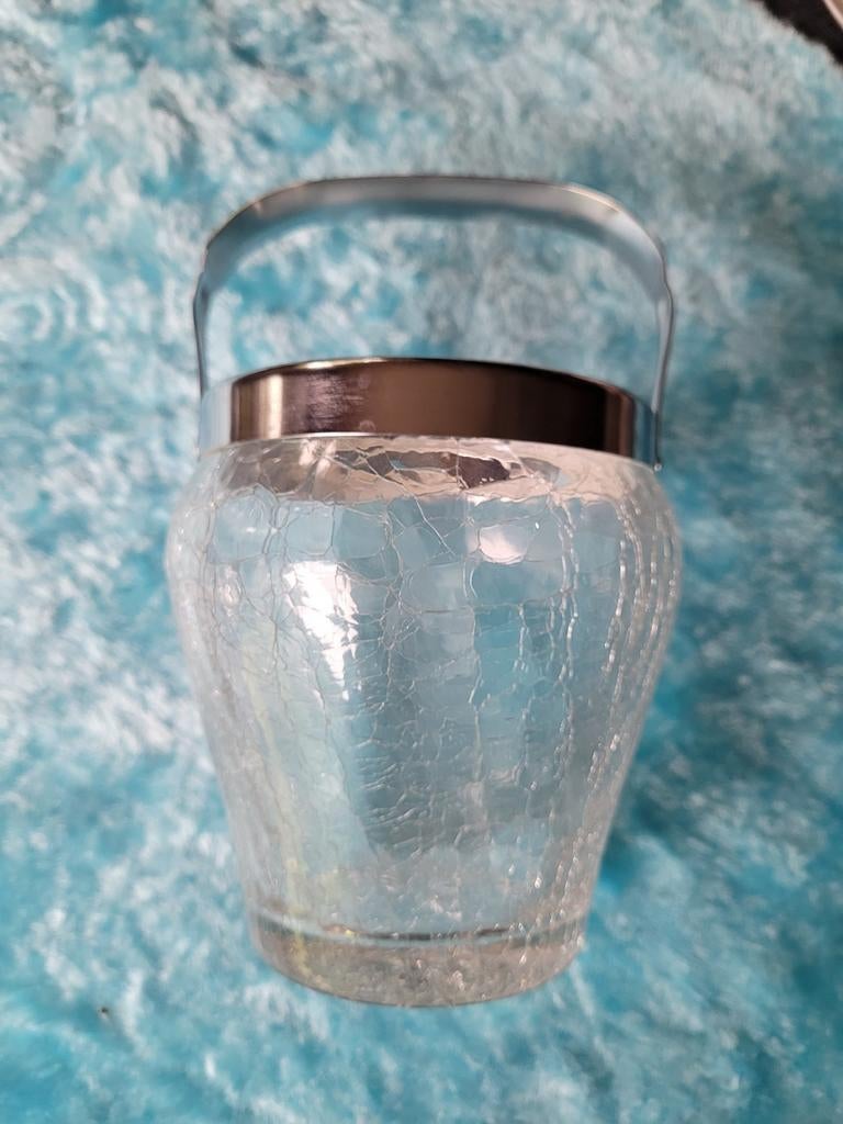 Ijsemmer vintage in glas, Ophalen of Verzenden