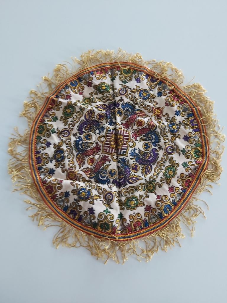 Vintage placemat, Ophalen of Verzenden, Gebruikt, Rond