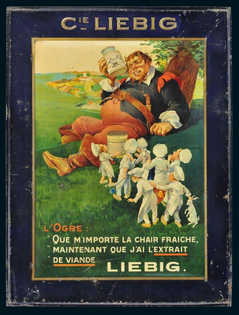plaque tôle RARE   LIEBIG  1910, Collections, Enlèvement ou Envoi
