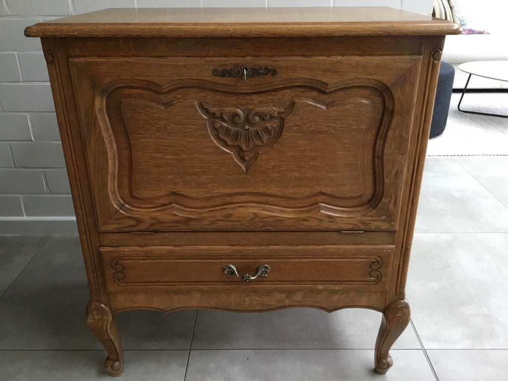 Antieken eikenhouten barkast stijl Louis XV, Antiek en Kunst, Ophalen