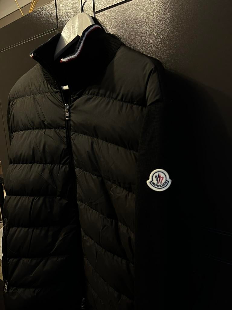 Moncler gewatteerde cardigan, Moncler, Zwart, Maat 56/58 (XL), Ophalen of Verzenden