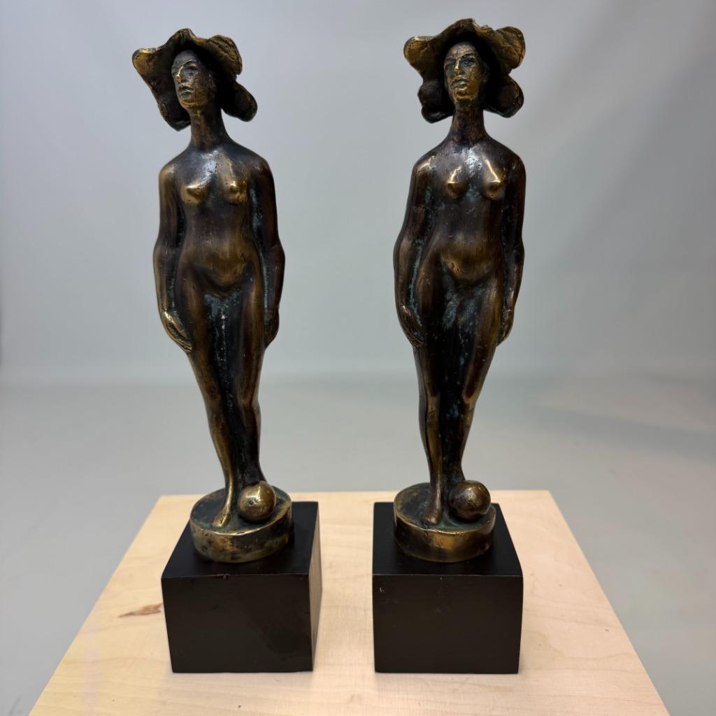 Twee bronzen beelden van Luigi Varga, Ophalen of Verzenden