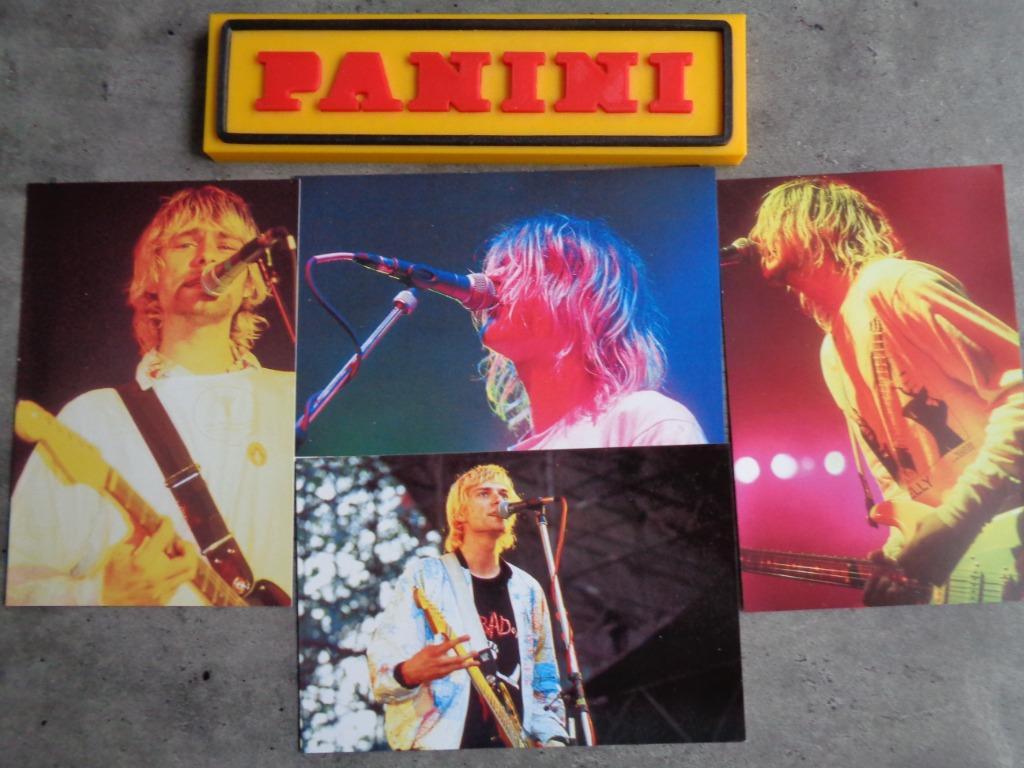 PANINI PRENTEN  POP SUPERSTARS NIRVANA KURT COBAIN 4X, Hobby en Vrije tijd, Stickers en Plaatjes, Ophalen of Verzenden
