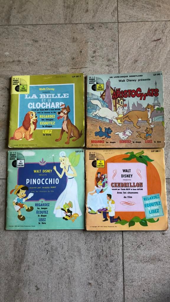 4 disques livres Disney - collector, Gebruikt