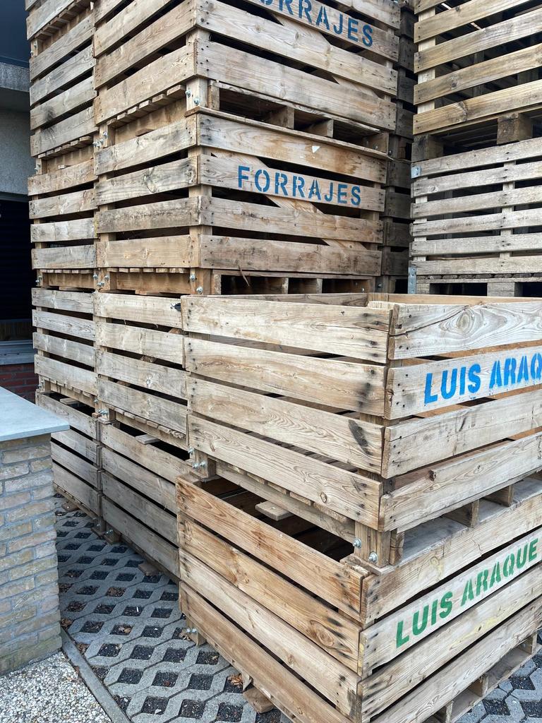 Houten pallets/ Box, Doe-het-zelf en Bouw, Kratten en Dozen, Ophalen, Zo goed als nieuw