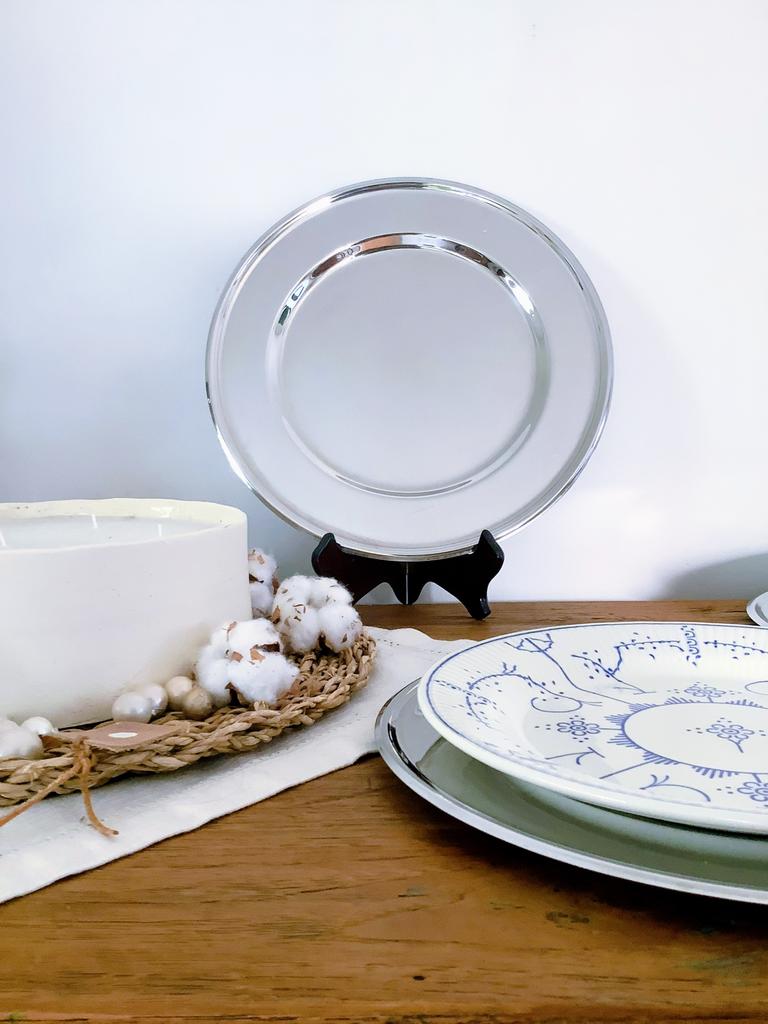 Set van 3 inox 18/10 onderborden, Huis en Inrichting, Keuken | Servies, Ophalen of Verzenden, Zo goed als nieuw