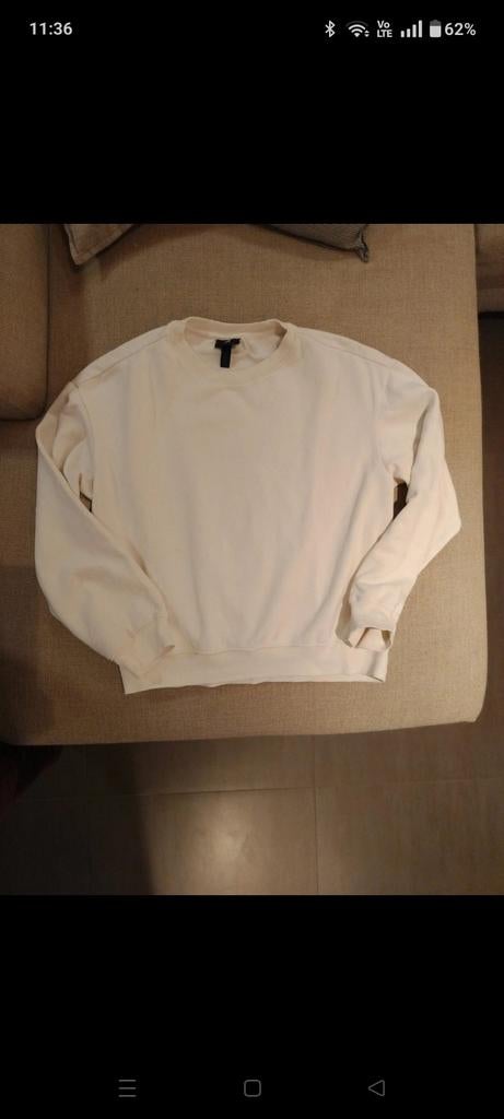 Witte oversized trui, Kleding | Heren, Truien en Vesten, Wit, Ophalen of Verzenden, Zo goed als nieuw, H&M