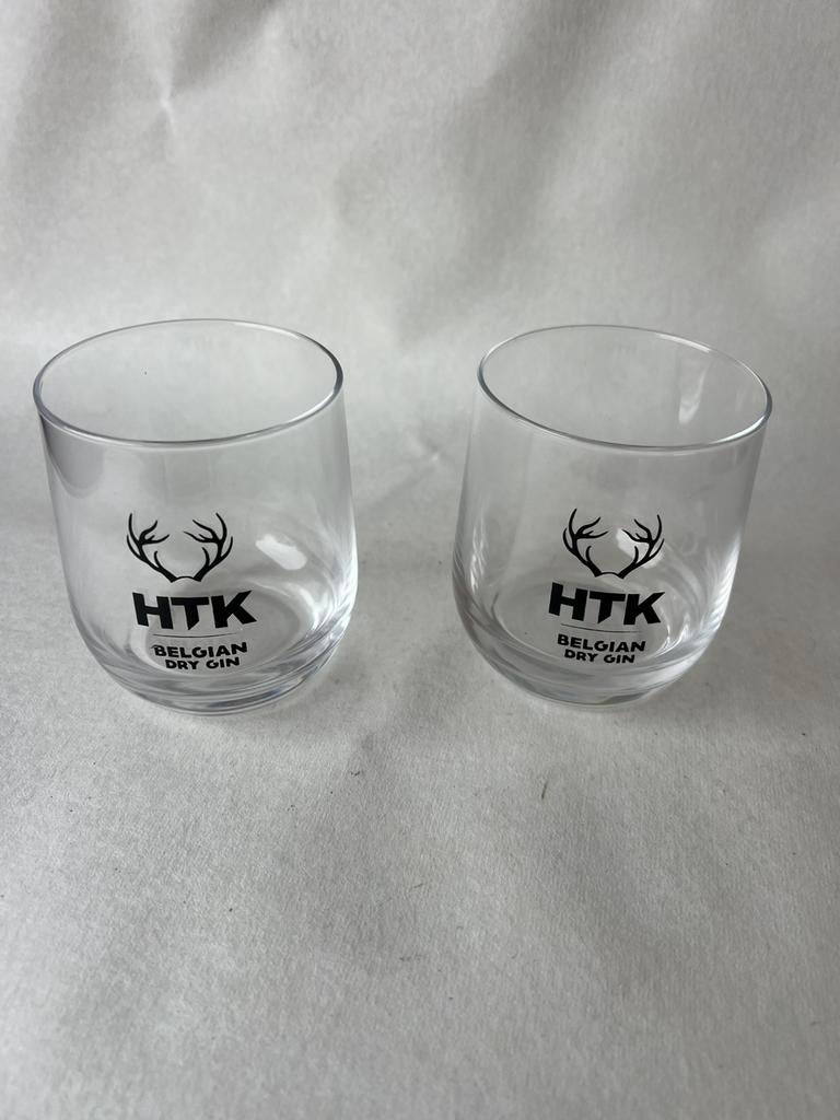 2 glazen htk dry gin, Ophalen of Verzenden, Zo goed als nieuw