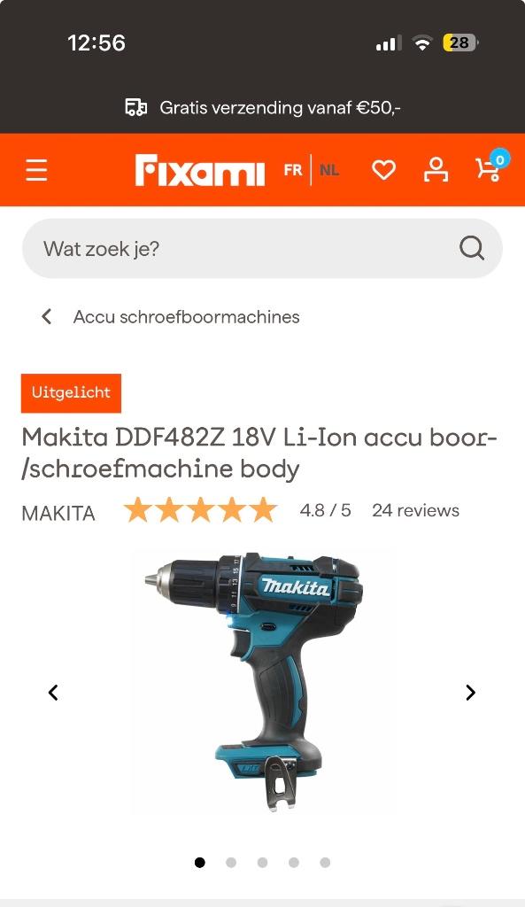 Makita, Ophalen, Gebruikt
