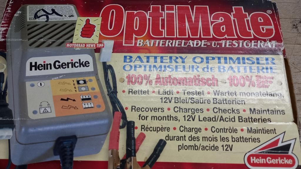 Optimate voor moterfiets 12 v 0,6 A laadstroom, Ophalen of Verzenden