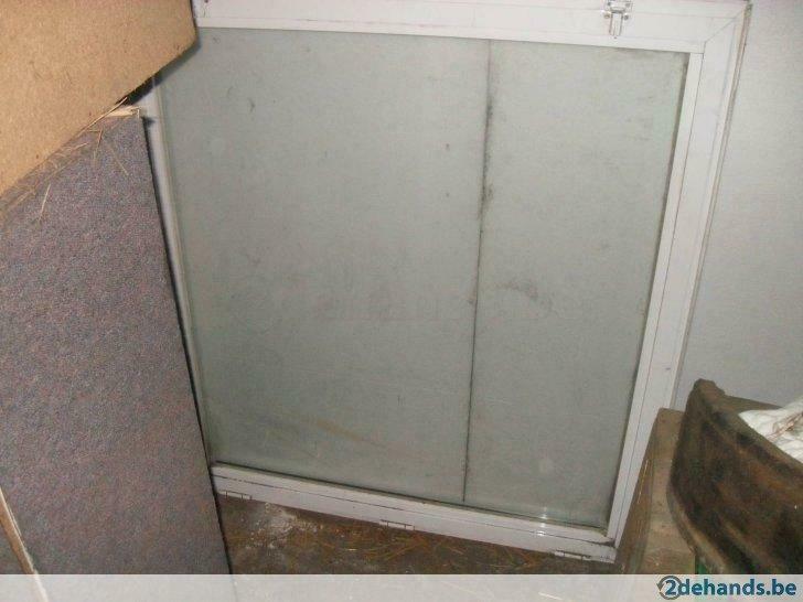 raam pvc wit db glas Br 1,24  x  H 1,37 m, Ophalen, Gebruikt