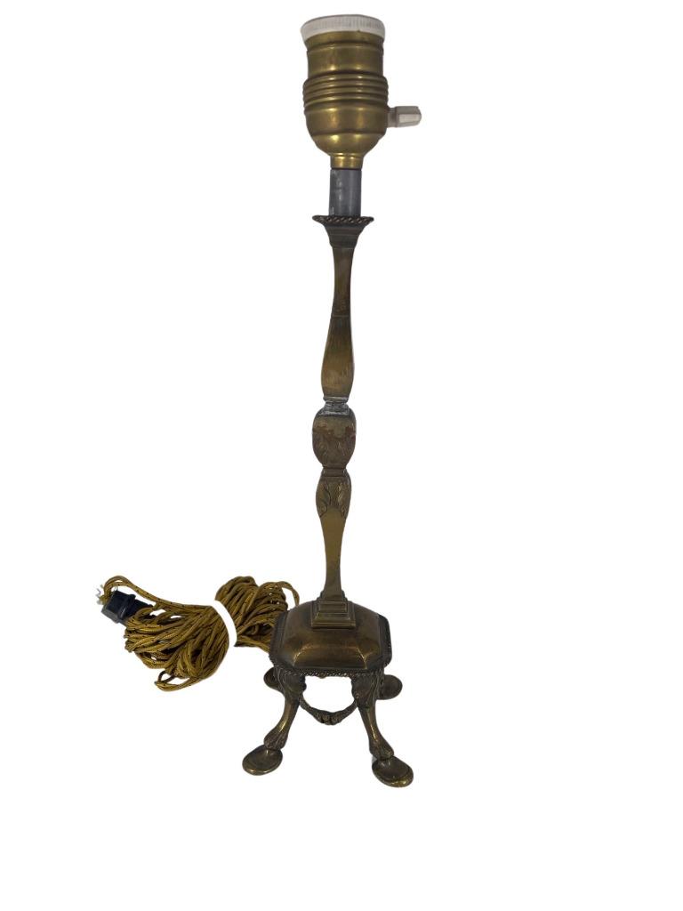 Bougeoir en Bronze du 19ème Siècle - Électrifié, Antiquités & Art, Enlèvement ou Envoi, Bronze