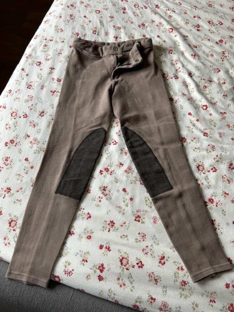 Paardrijbroek Decathlon lichtbruin maat 146, Ophalen, Zo goed als nieuw, Kinderen, Onderkleding