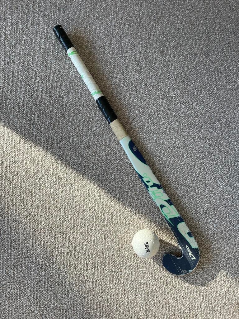 Blauw-witte zaalhockeystick, Sport en Fitness, Hockey, Ophalen of Verzenden, Gebruikt, Stick