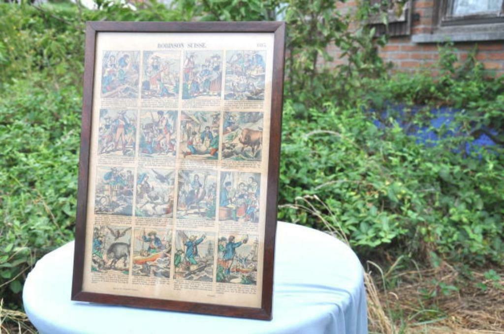 § encadrement avec image epinal robinson suisse (1), Ophalen of Verzenden