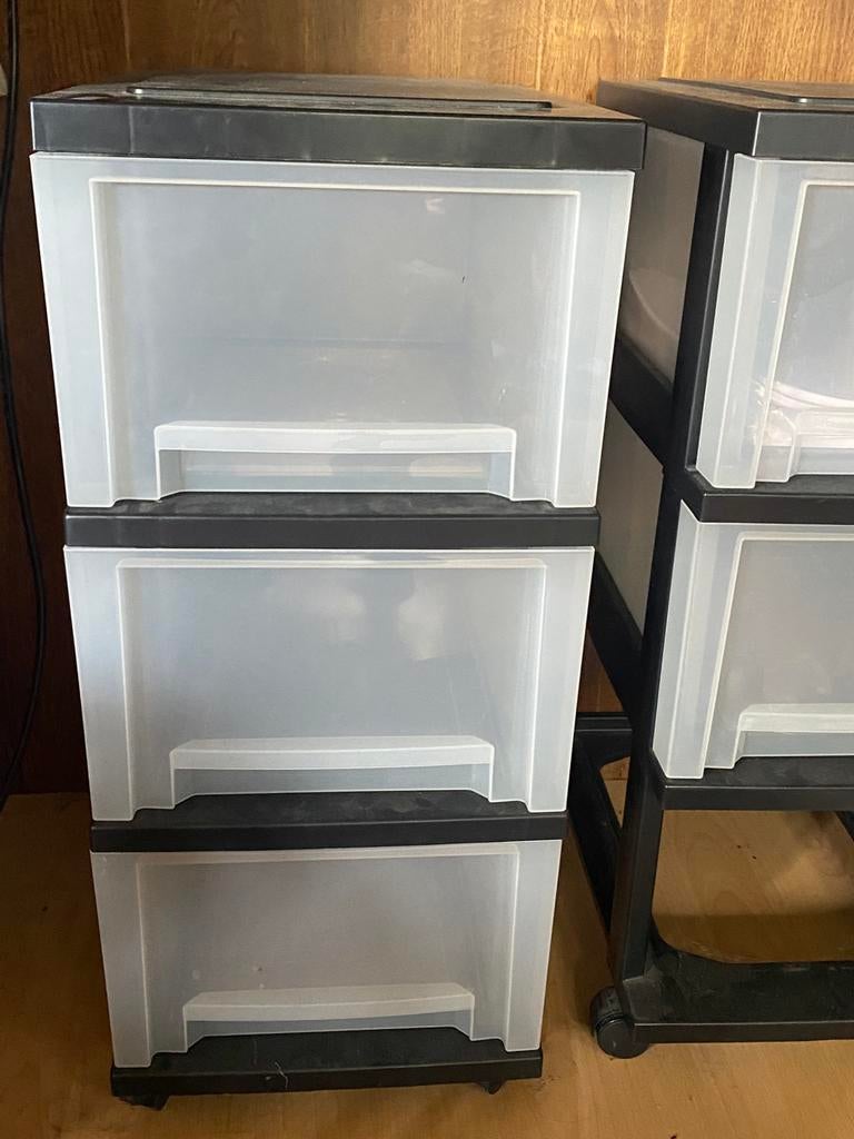 Plastic ladekast (3 laden) 10 eur per stuk, Huis en Inrichting, Kasten | Ladekasten, Ophalen, Zo goed als nieuw