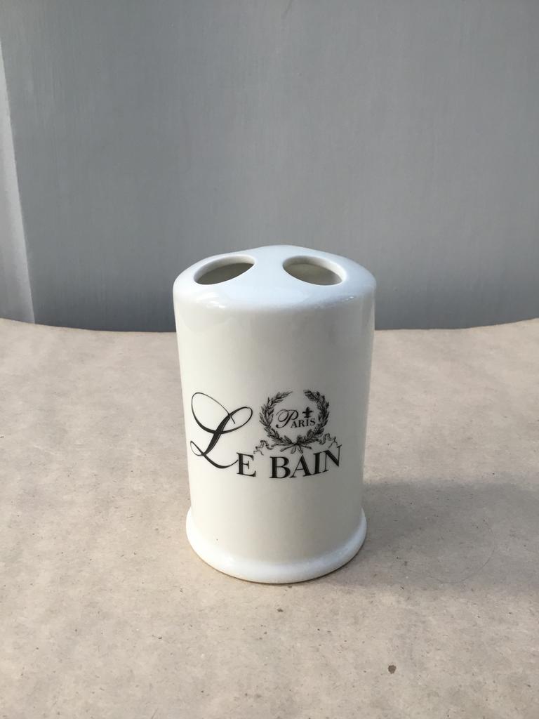 Porte-brosse à dents en porcelaine Le Bain Paris, Enlèvement ou Envoi, Comme neuf, Blanc, Autres types