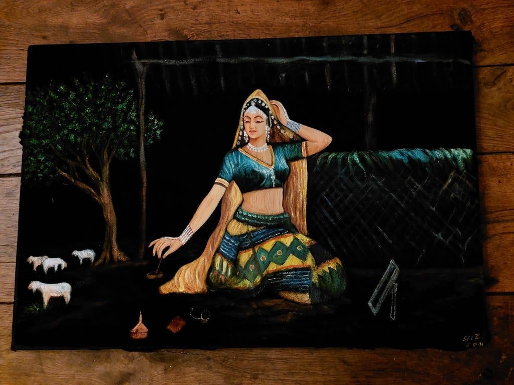 Schilderij op veloure doek, Enlèvement ou Envoi