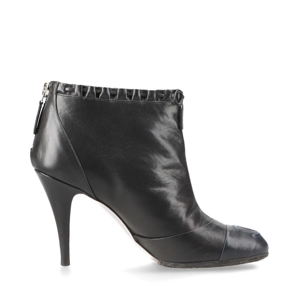 Bottines Chanel Cocomark 36, Boots et Botinnes, Porté, Noir, Chanel