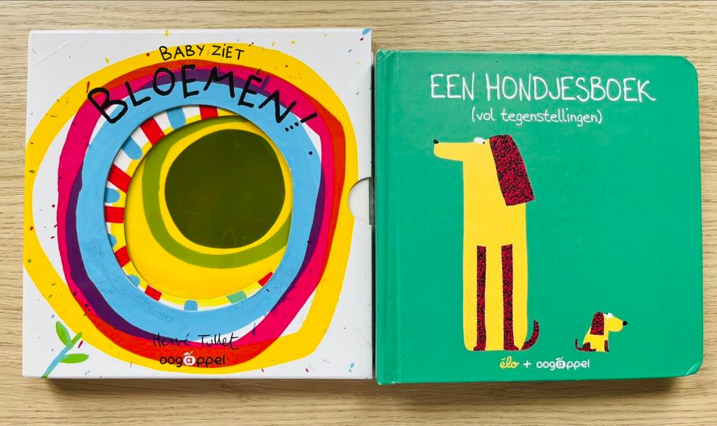 Hervé Tullet - Bloemen + Oogappel - een hondjesboek, Ophalen, Hervé Tullet