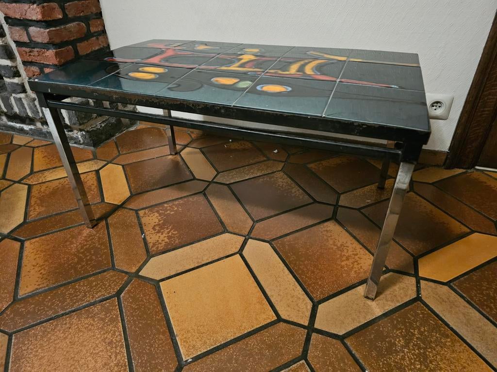 Retro keramische salontafel ADRI BELGIQUE, Ophalen